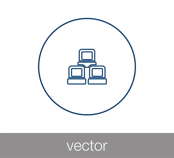 Ícone de rede local — Vetor de Stock