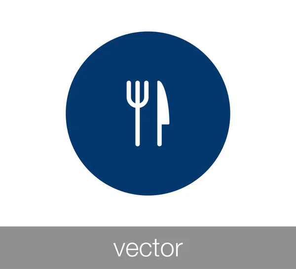 Gaffel og kniv ikon – Stock-vektor