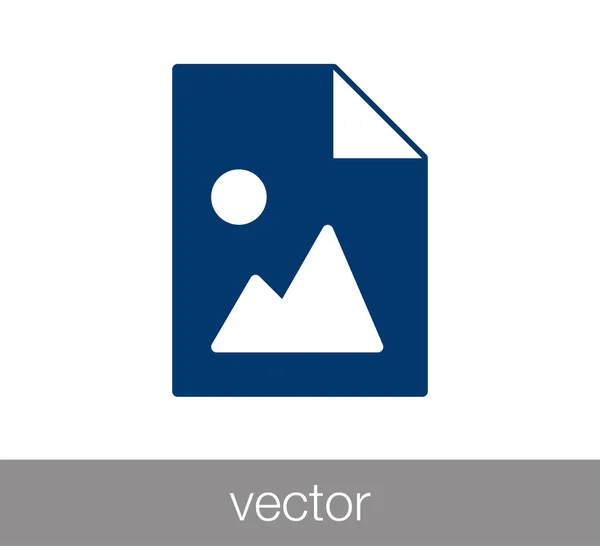 Imagen icono plano — Vector de stock