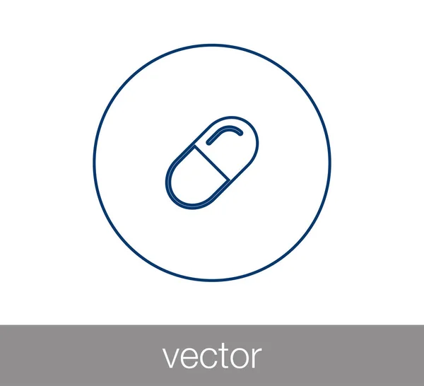 Medische pil pictogram — Stockvector