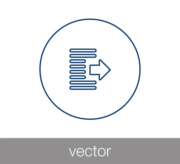 Aumentar ícone de Indent . — Vetor de Stock