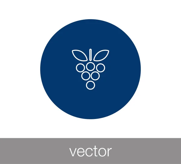 Diseño de icono de uva — Vector de stock