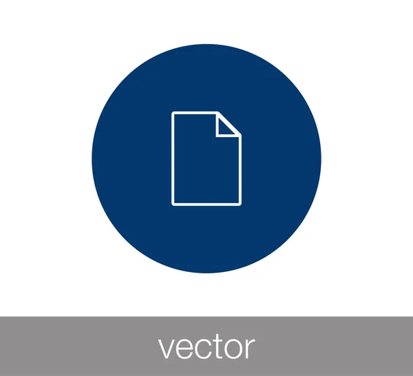 Documento icono plano — Vector de stock