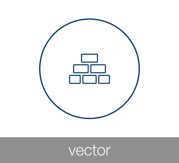 Значок кирпичной стены — стоковый вектор