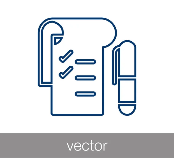 Eenvoudige Checklist pictogram. — Stockvector