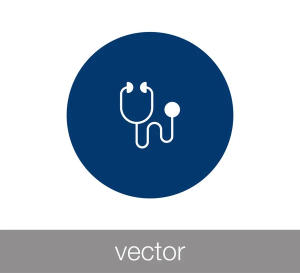 Stethoscope flat icon. — Stock Vector