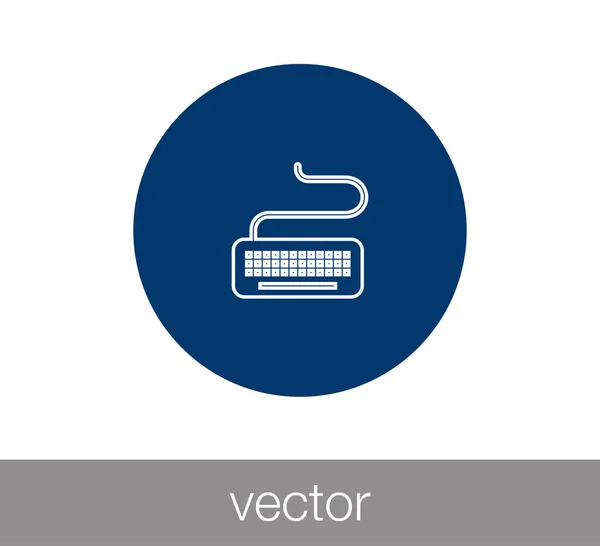 Значок клавиатуры компьютера — стоковый вектор