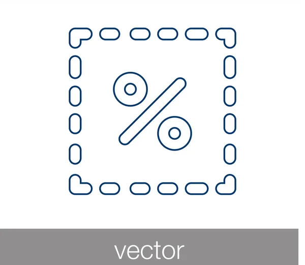 Icono porcentual. Icono de ventas . — Vector de stock