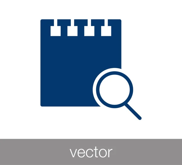 Keresés a dokumentum ikon. — Stock Vector