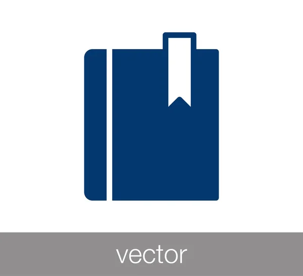 Livro Flat Icon — Vetor de Stock