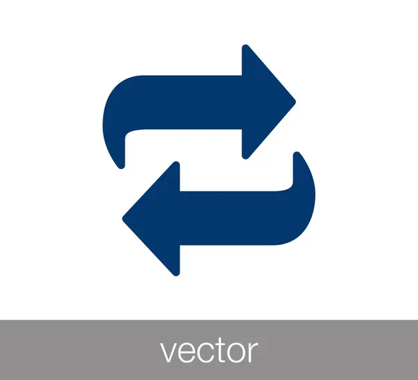 Pictogram met twee kant pijlen overbrengen — Stockvector