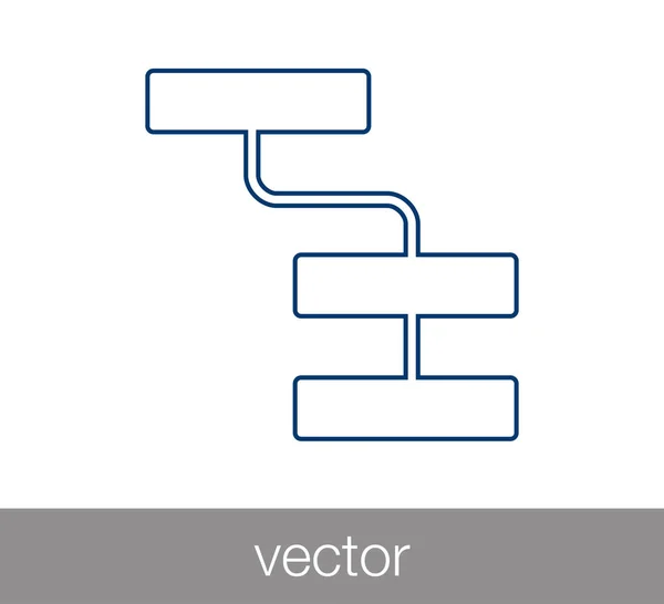Hierarchia ikonra. Hálózat ikon. — Stock Vector