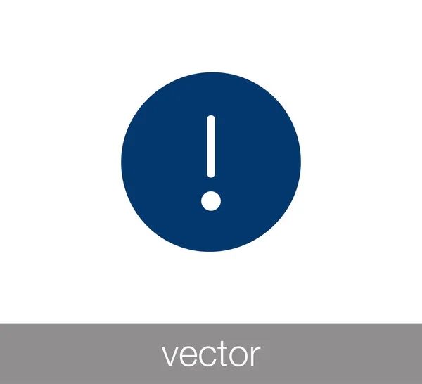 Signo de atención icono — Vector de stock