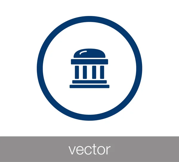 Icono de universidad o banco . — Vector de stock