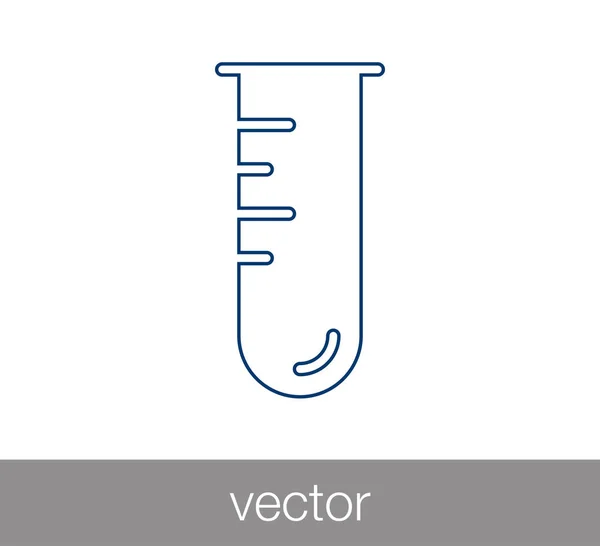 Chemieröhrchen-Symbol. — Stockvektor
