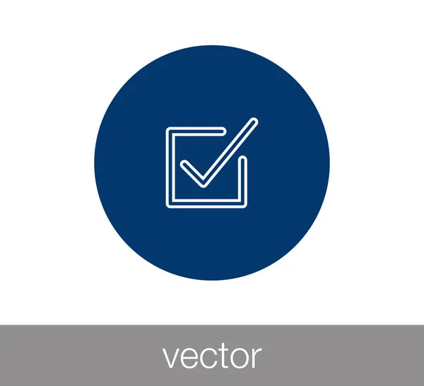 Marca de verificación icono . — Vector de stock