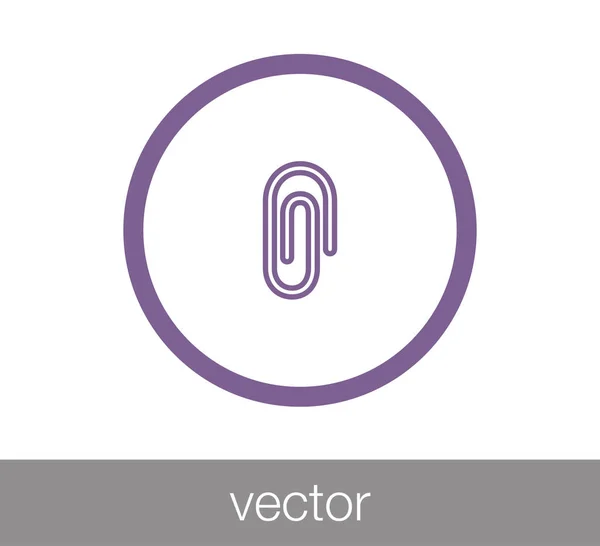 Clip de papel icono . — Vector de stock