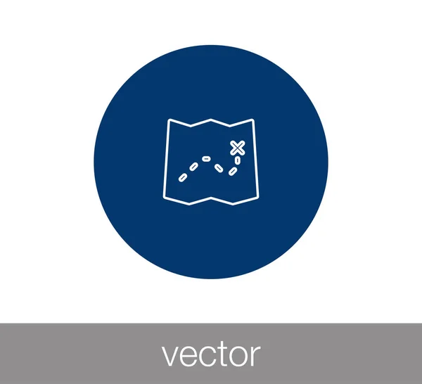 Icono del mapa del tesoro — Archivo Imágenes Vectoriales