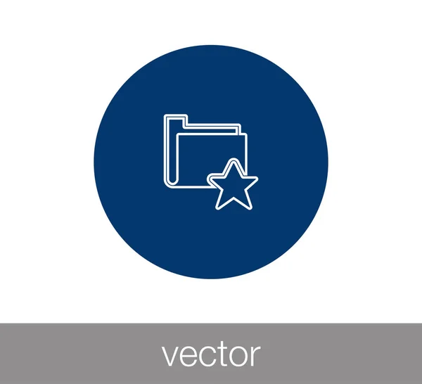 Icono de carpeta simple — Vector de stock