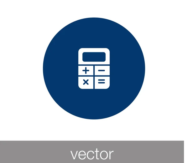 Ícone plano da calculadora — Vetor de Stock