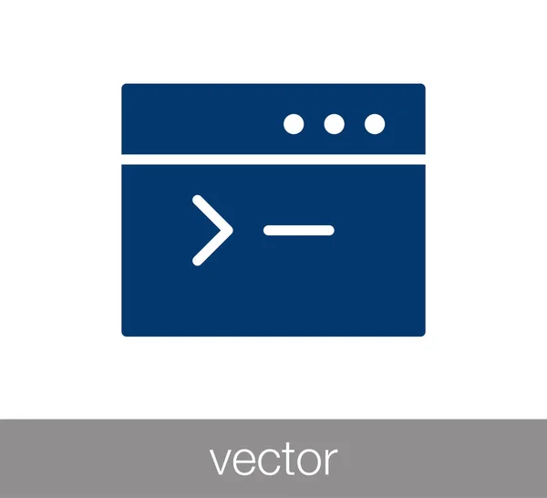 Okna nebo na ikonu programování — Stockový vektor