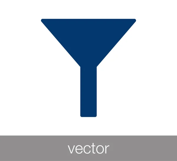 Platte trechtersymbool — Stockvector
