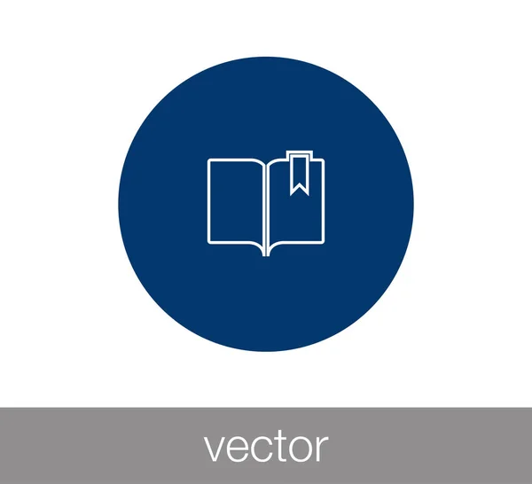 Libro Icono plano — Vector de stock