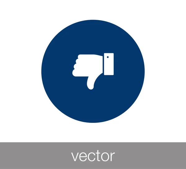 Ikona palce dolů — Stockový vektor