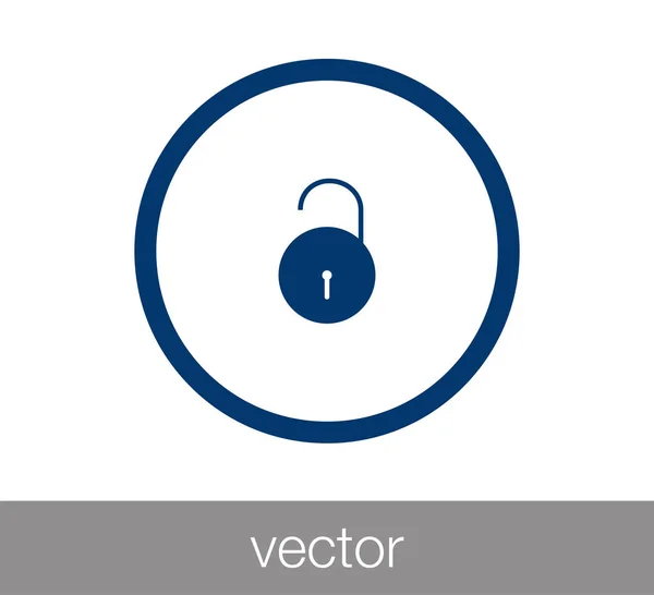 Bloquear icono web . — Vector de stock