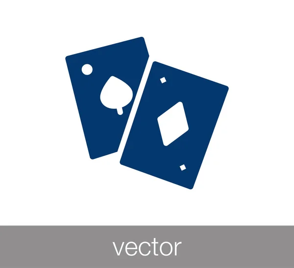 Ícone de cartas de jogar . — Vetor de Stock