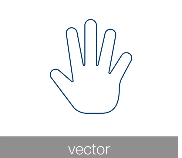 Berührungsgeste. Handsymbol. Hand-Cursor-Symbol. Touchscreen cu — Stockvektor