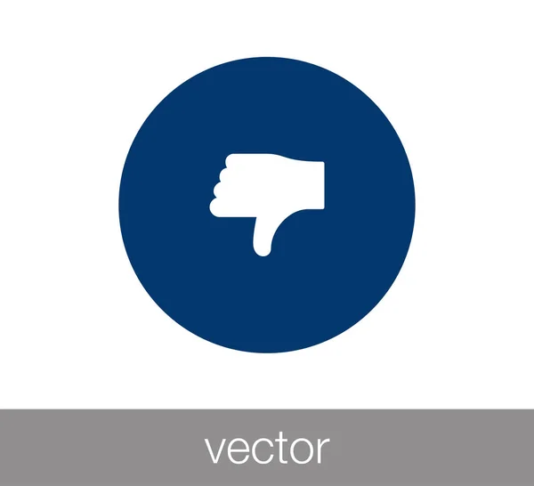 Pulgar hacia abajo icono — Vector de stock