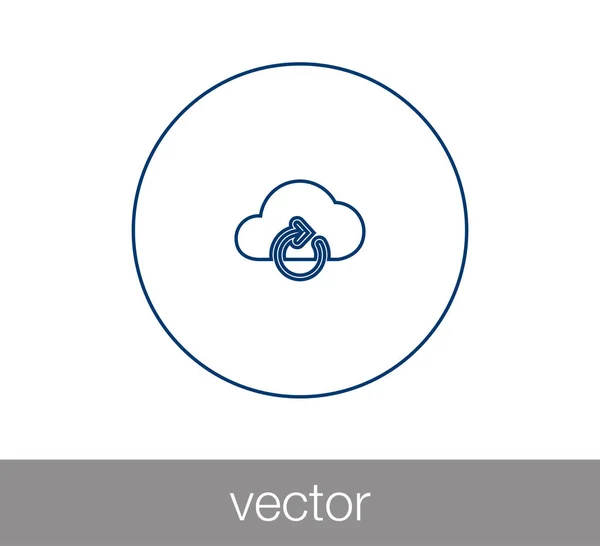 Synchronize cloud icon — Stock Vector