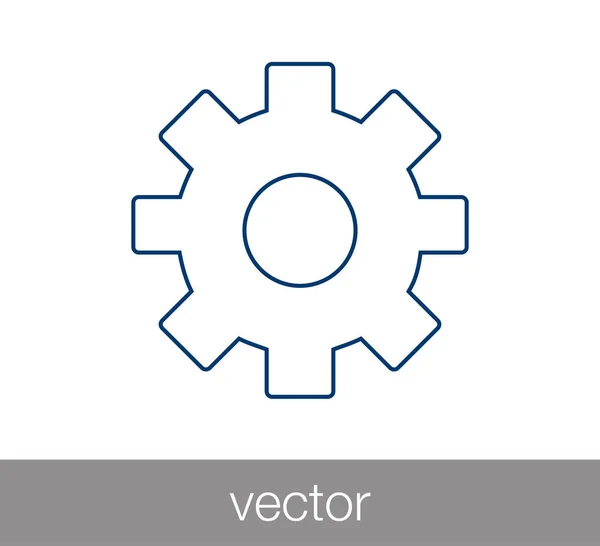 Tandrad pictogram illustratie — Stockvector