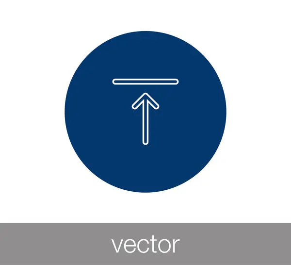 Icon mit Pfeil nach oben hochladen — Stockvektor