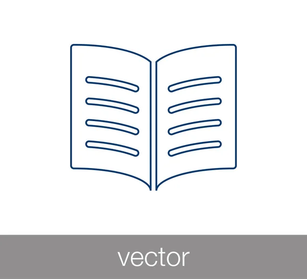 Kirjan tasainen kuvake — vektorikuva