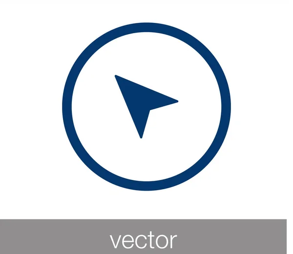 Icono plano del cursor — Vector de stock