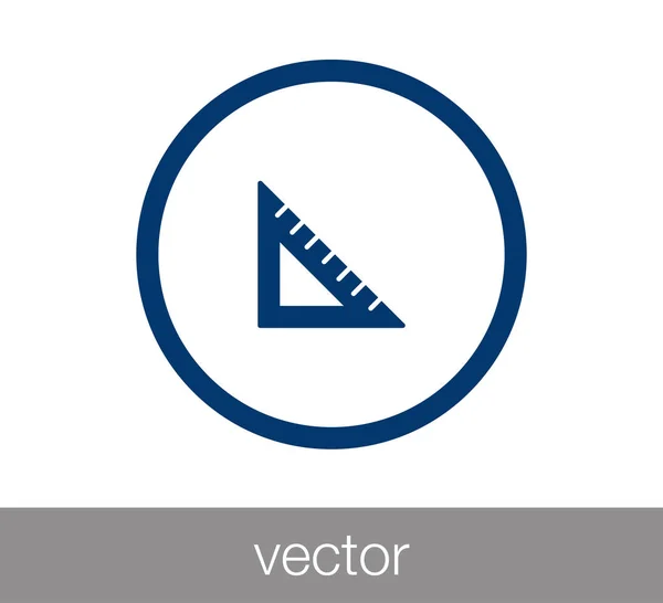 Regla Icono plano — Vector de stock