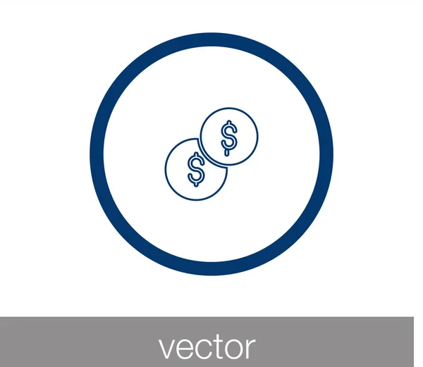 Icono del dinero. Icono financiero . — Vector de stock