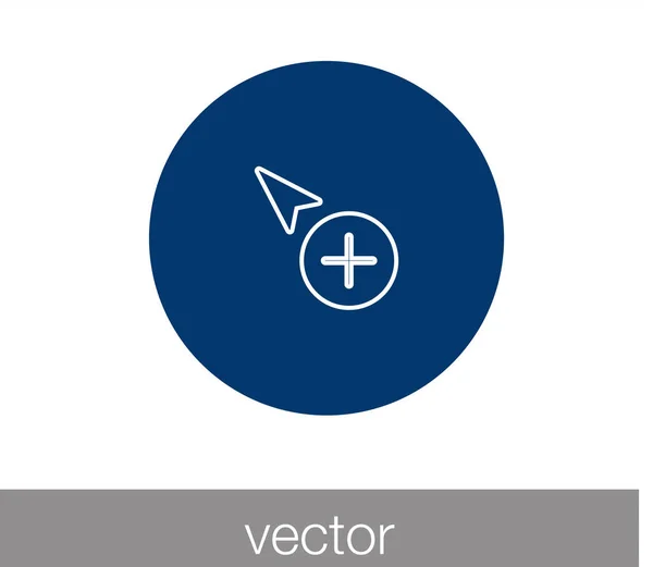 Icono plano del cursor — Vector de stock