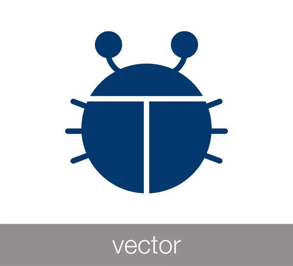 Bug icono web — Vector de stock