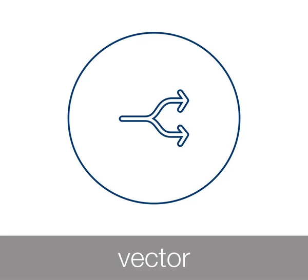 Shuffle icono plano — Vector de stock