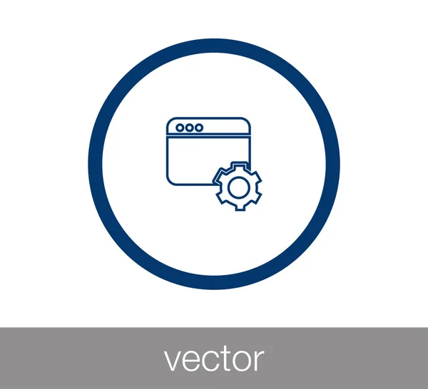 Janela ou ícone de programação — Vetor de Stock