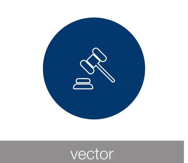 Ícone de martelo justiça —  Vetores de Stock