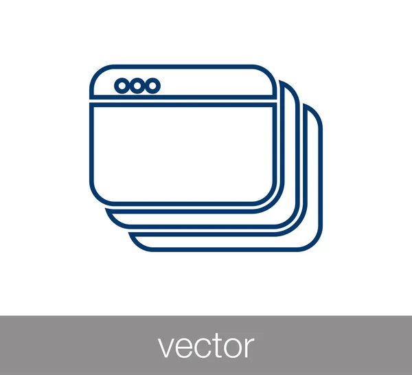 Fenster oder Programmiersymbol — Stockvektor