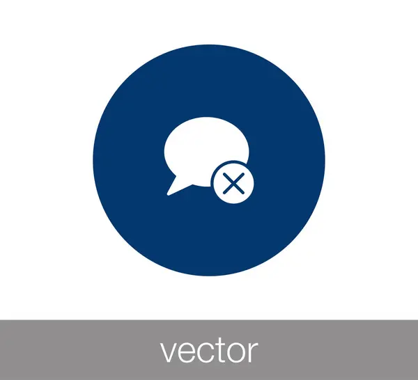Társalgás ikonra. Megjegyzés ikonra. — Stock Vector