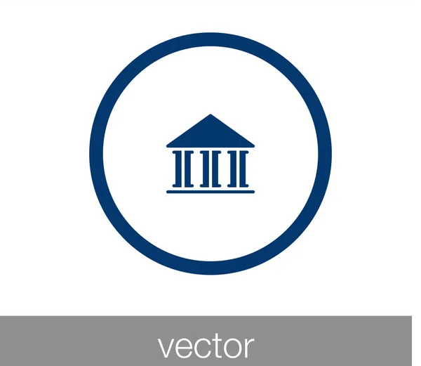 L'icône de la banque. icône de l'université . — Image vectorielle