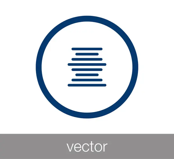 Alinear icono del medio — Vector de stock