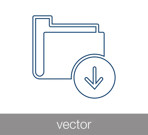 Download to folder icon — Stock Vector