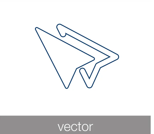 Icono plano del cursor — Vector de stock